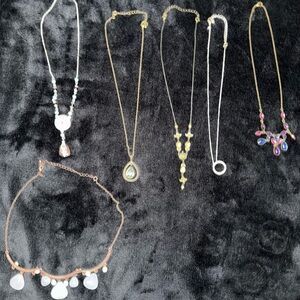 Avon Gold and Silver Necklace Set with Colorful Accents